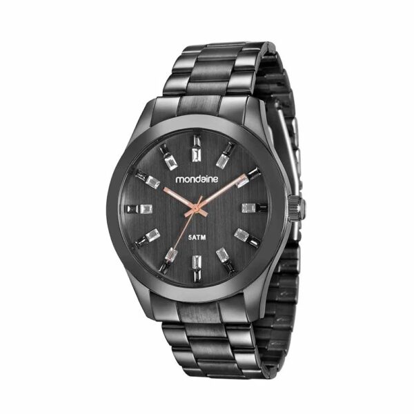 RELÓGIO FEMININO AÇO CRISTAIS PRETO 78663LPMVPA5