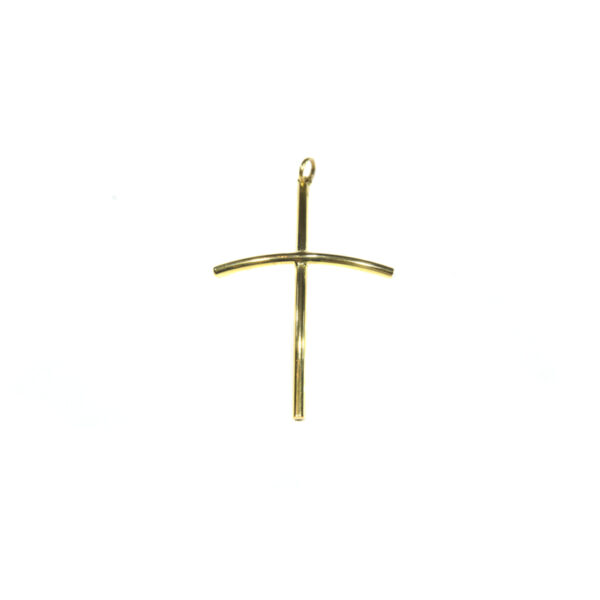 PINGENTE DE CRUZ LISA FEMININA EM OURO 18K